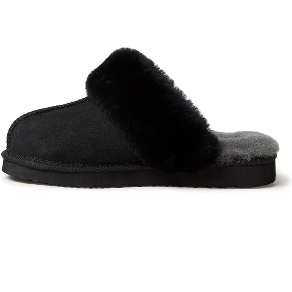 Fireside by Dearfoams Sydney Water Resistant Genuine Shearling Scuff Slipper - Picture 3 of 7